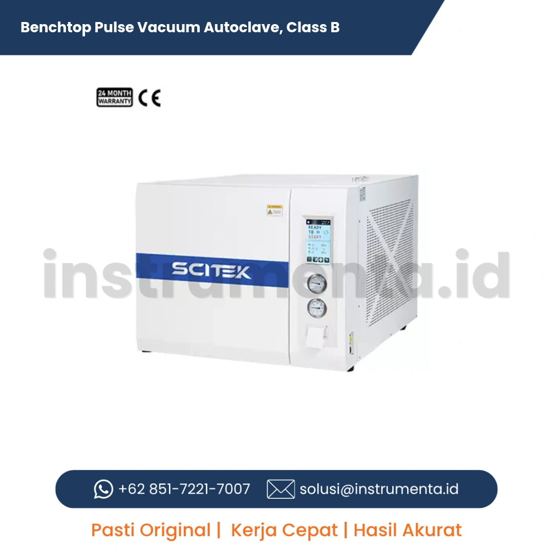 Official Supplier Benchtop Pulse Vacuum Autoclave Scitek Class B Sterilisator Meja Vakum Pulsasi Laboratorium Klinik